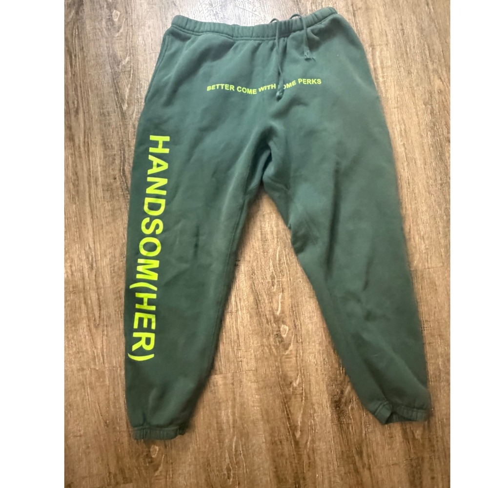 Russ Better Come With Some Perks Handsome(her) Green Sweatpants Large Mens GUC